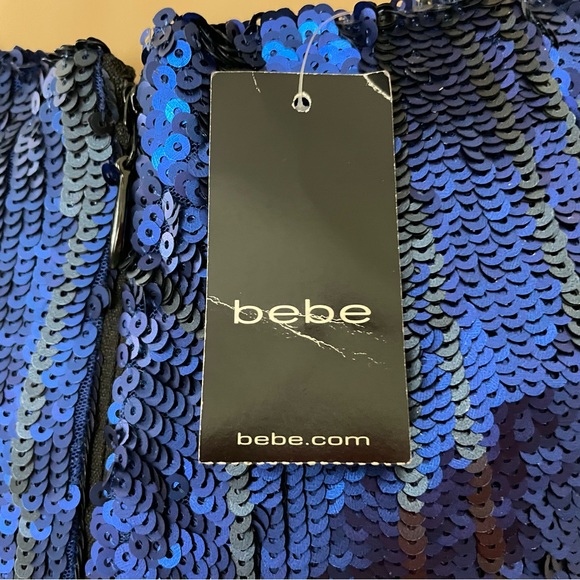 NWT Bebe blue & black sequin skirt size 2 - Picture 16 of 16